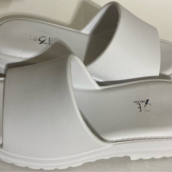 Rough Helium womens Platform Wedge Slide Sandals White size 11 - Picture 7 of 16